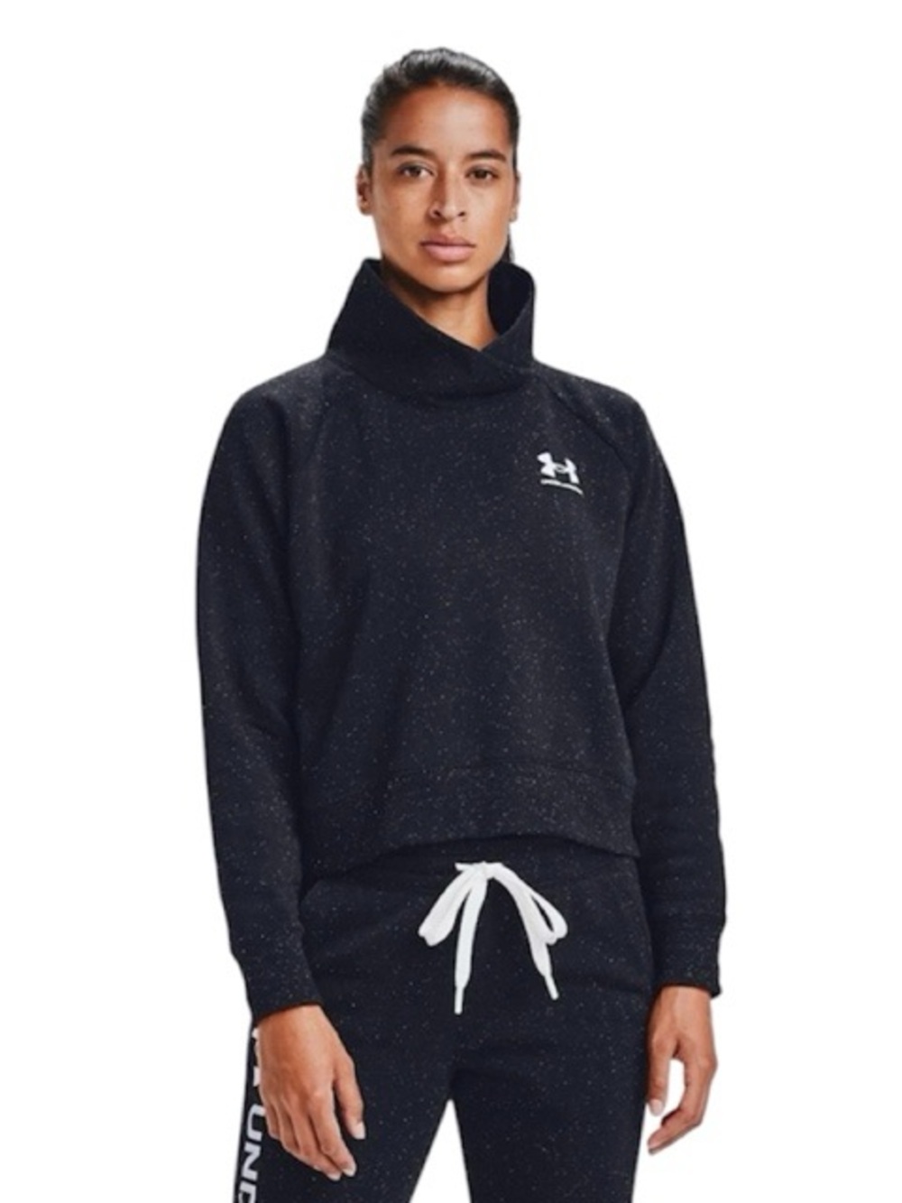 Under Armour Black Speckle Funnel Neck Pullover
